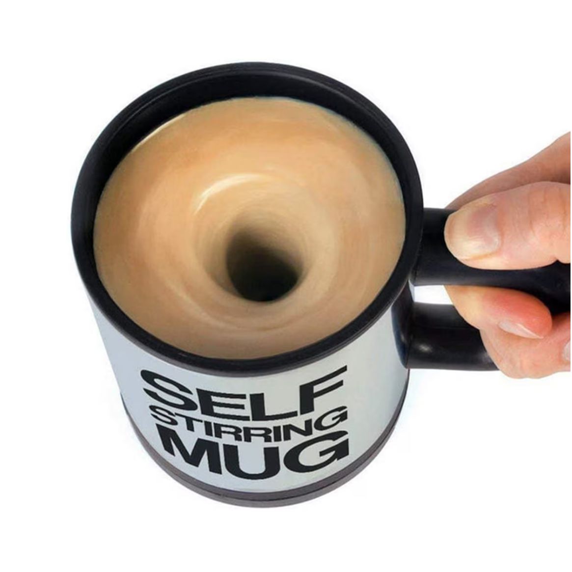 Self-stirring cup